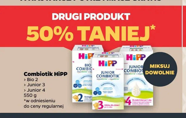 Mleko Combiotik Bio 2 HiPP promocja w Netto
