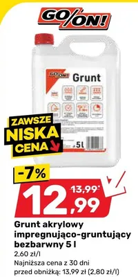 Grunt akrylowy impregnująco-gruntujący bezbarwny 5 l promocja w Bricomarche