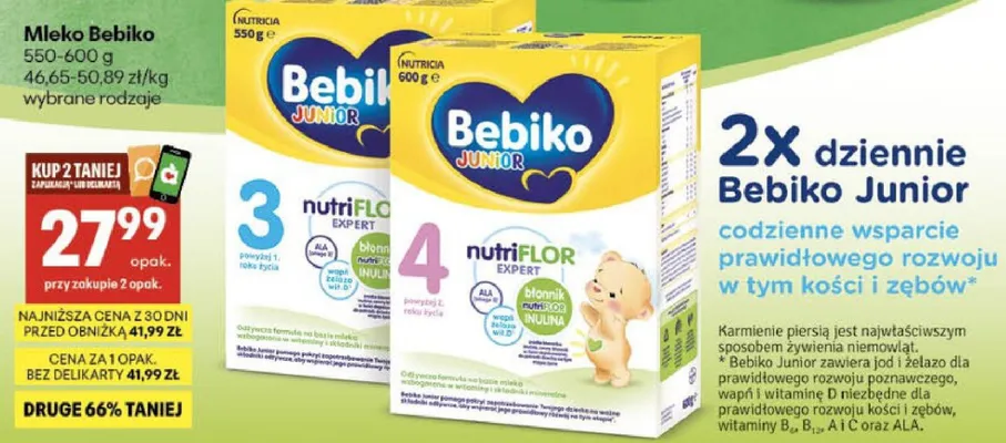 Mleko modyfikowane promocja w Delikatesy Centrum