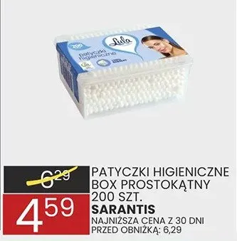 Patyczki higieniczne box prostokątny promocja w Wafelek