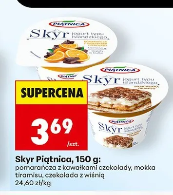 Skyr Piątnica czekolada z wiśnią promocja w Biedronka
