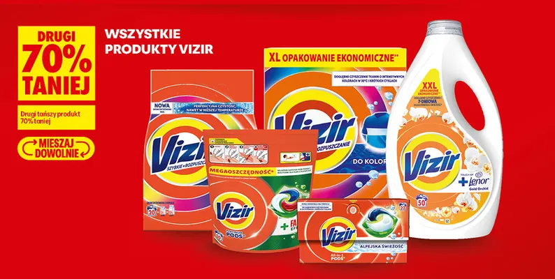 Produkty Vizir promocja w Biedronka