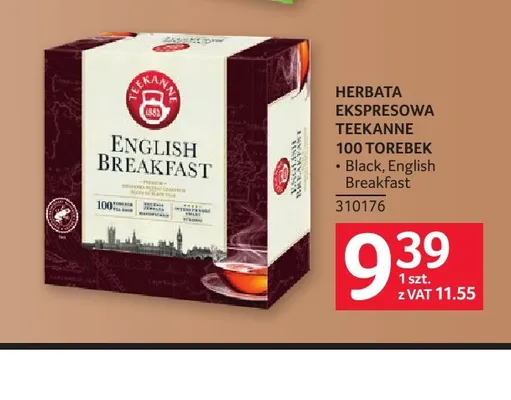 Herbata ekspresowa Teekanne Black English Breakfast promocja w Selgros