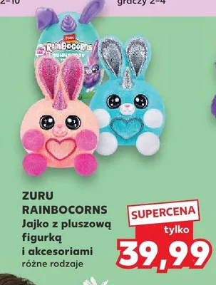 Jajko z pluszową figurką i akcesoriami Rainbocorns różne rodzaje promocja w Kaufland