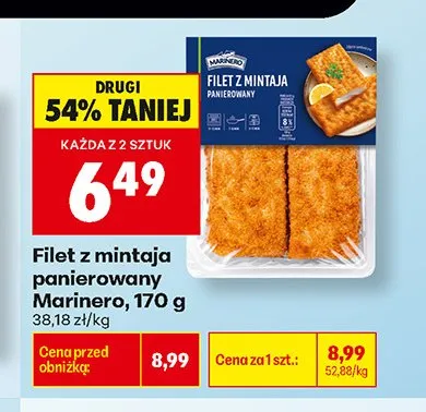 Filet z mintaja panierowany Marinero promocja w Biedronka