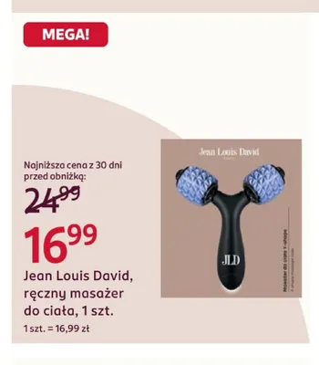 Ręczny masażer do ciała Jean Louis David promocja w Rossmann