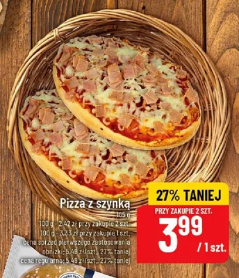 Pizza z szynką promocja w POLOmarket
