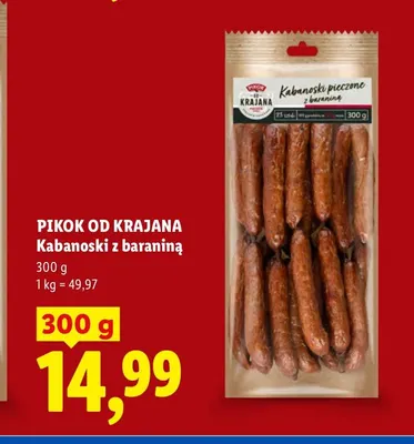 Kabanoski pieczone z baraniną Pikok Od Krajana promocja w Lidl