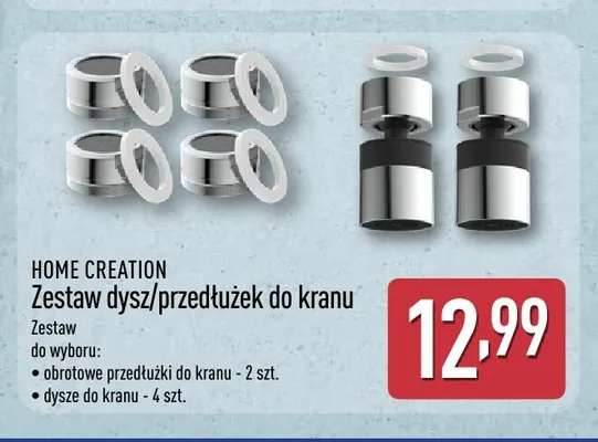 Obrotowe przedłużki do kranu 2 szt. Home Creation promocja w Aldi