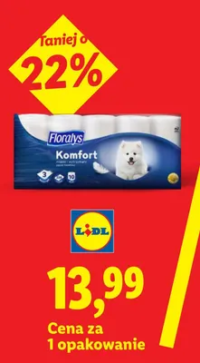 Papier toaletowy 3-warstwowy Floralys Komfort promocja w Lidl