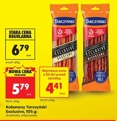 Kabanosy Exclusive drobiowe promocja w Biedronka