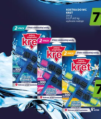 Kostka do WC Kret Color Power 2-pak promocja w Groszek