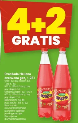 Oranżada Hellena czerwona gaz promocja w Twój Market