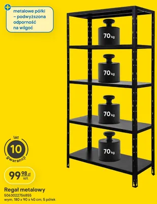 Regał metalowy promocja w Castorama