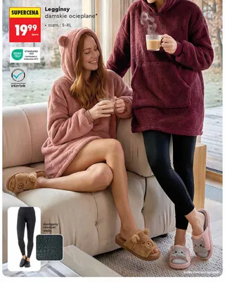 Legginsy damskie ocieplane Clevé promocja w Biedronka