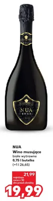 Wino musujące białe wytrawne Nua Brut promocja w Kaufland