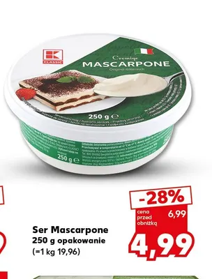 Ser Mascarpone K-Classic promocja w Kaufland