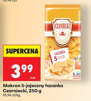 Makaron 5-jajeczny łazanka promocja w Biedronka