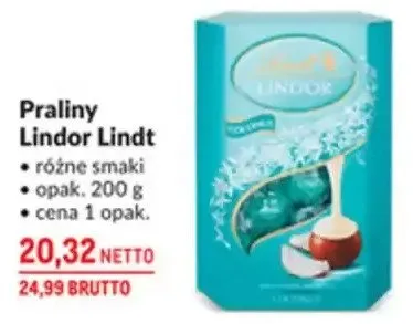 Praliny Lindor Lindt - różne smaki promocja w Makro