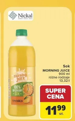 Sok Morning Juice pomarańczowy promocja w Carrefour Market