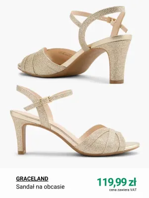 Sandał na obcasie Graceland promocja w Deichmann