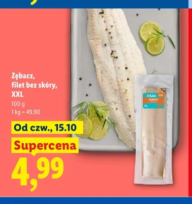 Zębacz filet bez skóry XXL Ocean promocja w Lidl