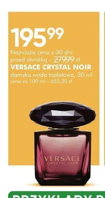 Damska woda toaletowa Versace Crystal Noir promocja w Super-Pharm