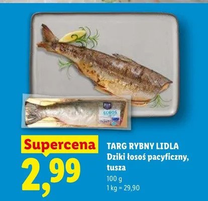 Dziki łosoś pacyficzny filet ze skórą SEAMOR promocja w Lidl