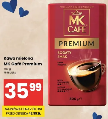 Kawa mielona MK Café Premium promocja w Delikatesy Centrum