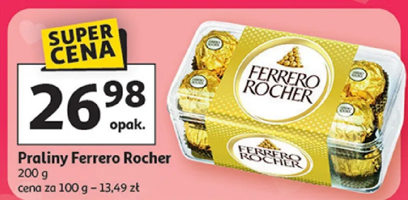 Praliny Ferrero Rocher 200 g promocja w Auchan