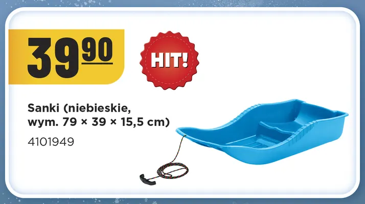 Sanki niebieskie 79x39x15,5 cm promocja w MR. DIY