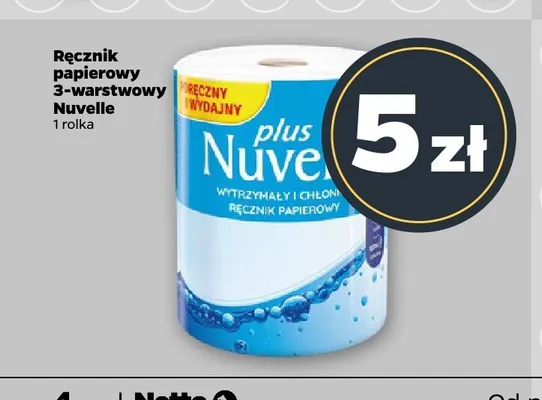 Ręcznik papierowy 3-warstwowy Nuvelle promocja w Netto