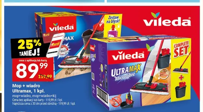 Mop i wiadro Vileda Ultramax promocja w Twój Market