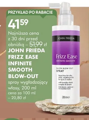 Spray wygładzający włosy John Frieda Frizz Ease Infinite Smooth Blow-Out promocja w Super-Pharm