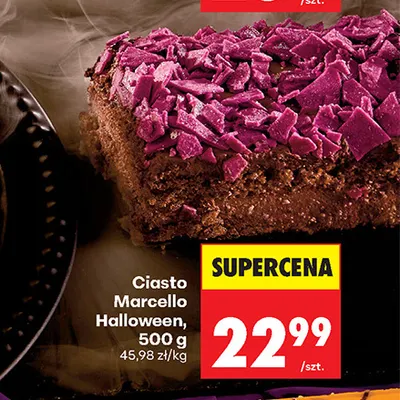 Ciasto Marcello Halloween promocja w Biedronka