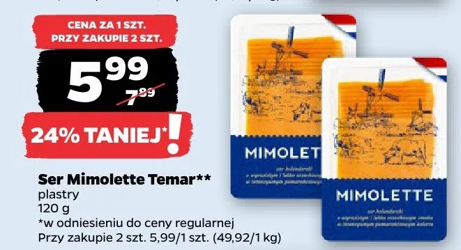 Ser Mimolette plastry promocja w Netto