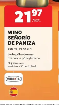 Wino Señorío de Paniza białe półwytrawne promocja w Stokrotka