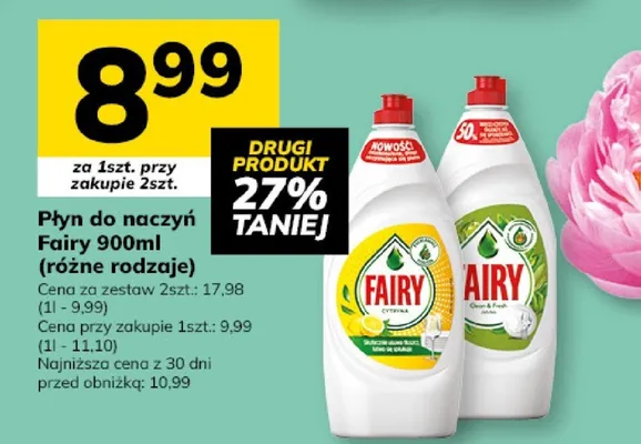 Płyn do naczyń Fairy (różne rodzaje) promocja w Hitpol