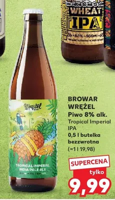 Piwo Wrężel Tropical Imperial IPA 8% promocja w Kaufland