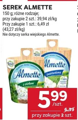 Serek almette promocja w Stokrotka