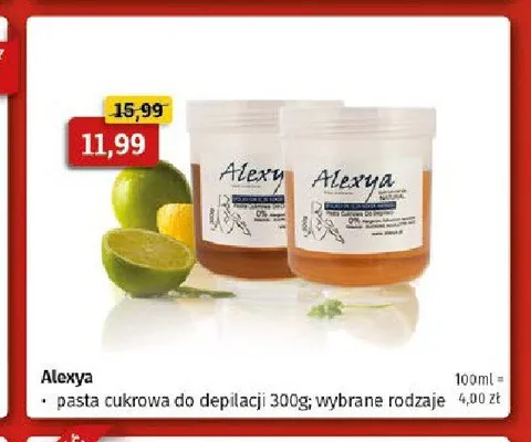 Pasta cukrowa do depilacji Alexya promocja w Drogeria Kosmyk