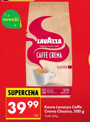 Kawa ziarnista Lavazza Caffe Crema Classico promocja w Biedronka