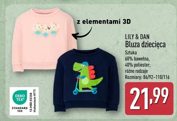 Bluza dziecięca promocja w Aldi