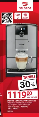 Ekspres do kawy ciśnieniowy Nivona 795 promocja w Selgros