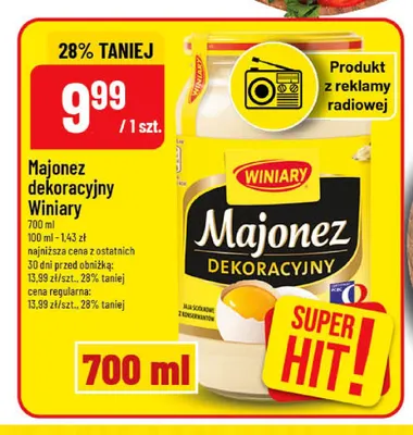 Majonez dekoracyjny Winiary promocja w POLOmarket