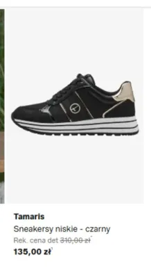 Sneakersy niskie Tamaris czarny promocja w Lounge by Zalando
