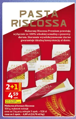 Makaron al bronzo Riscossa Rigatoni promocja w Auchan