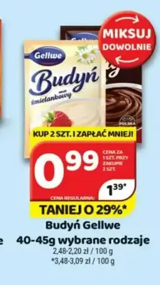 Budyń Gellwe czekoladowy promocja w Delfin