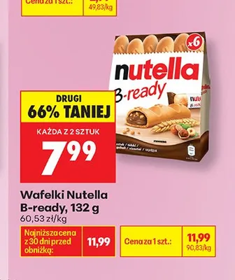 Wafelki Nutella B-ready promocja w Biedronka