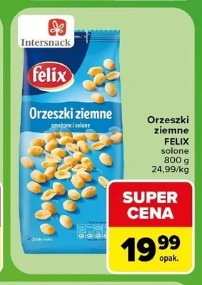 Orzeszki ziemne Felix solone promocja w Carrefour Market